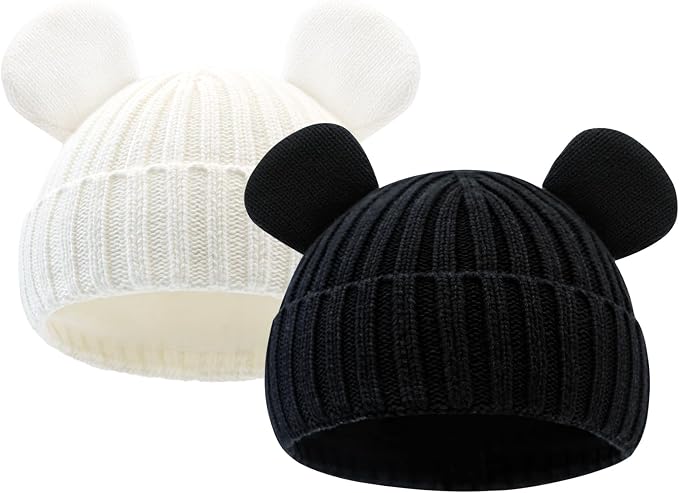 Toddler Boy Winter Beanie Baby Knit Hat Warm Girl Beanies Newborn Cute Hats by RUIKUNA