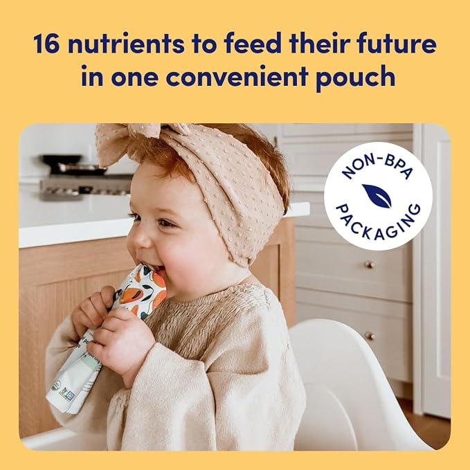 Cerebelly Organic Baby Food Pouches, Carrot Pumpkin Purees, 16 Nutrients - Image 7