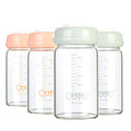 COMI Wide Neck Glass Breastmilk Collection n Storage Bottle, 4 Packs, 6oz by COMI