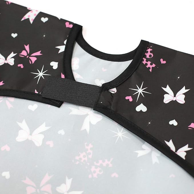 Short Sleeve Waterproof Bib for Toddlers – Feeding Apron for Mealtime, - Image 3