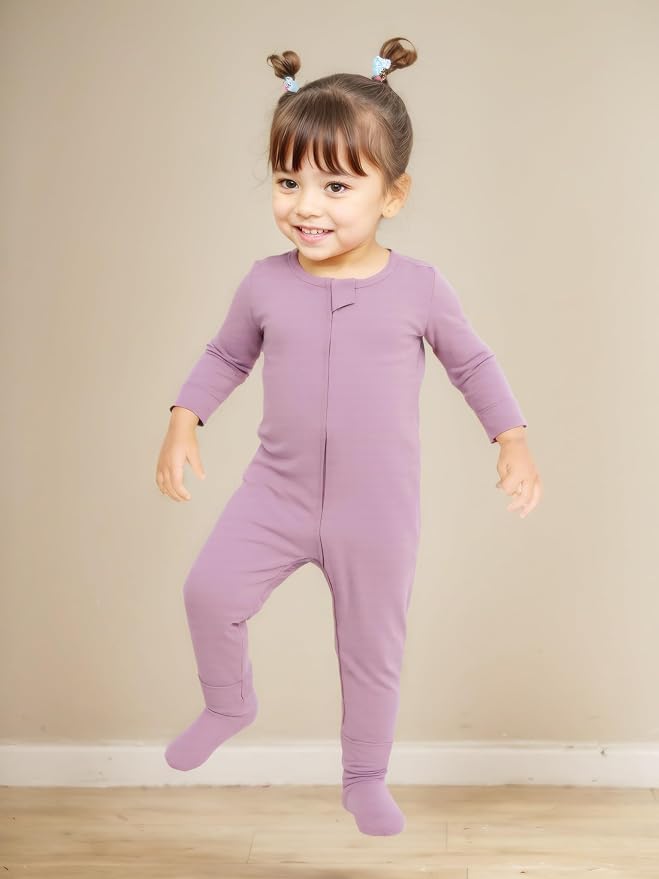 Aablexema Baby Zipper Pajamas Bamboo Rayon - Image 6