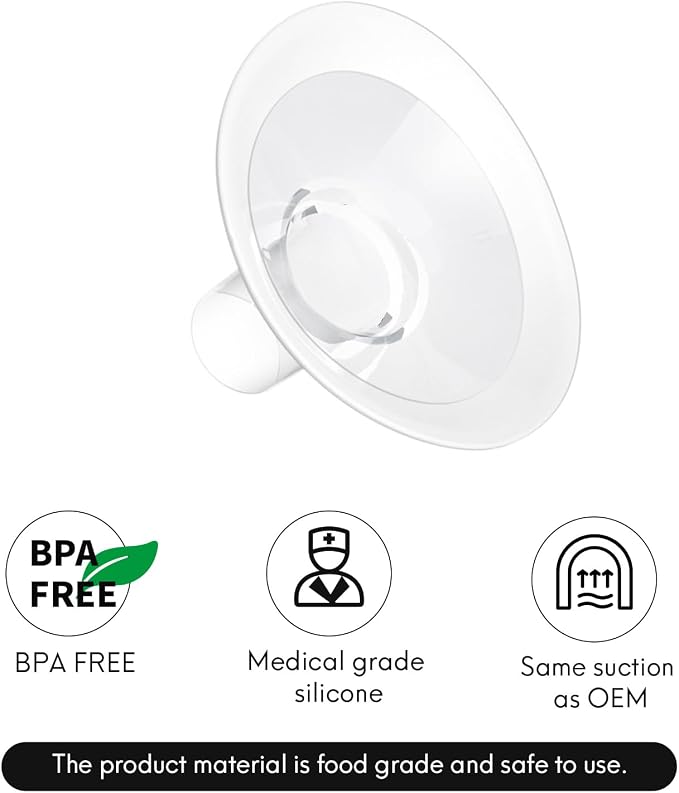 2 Count of 24mm Breast Pump Flanges Compatible - Image 4