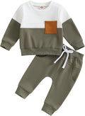 Kupretty Toddler Baby Boy Fall Winter Clothes Color Block Long Sleeve by Kupretty