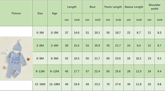 Fernvia Newborn Baby Boy Clothes Letters Print Bodysuit 3 6 9 12 18 Months Long - Image 5