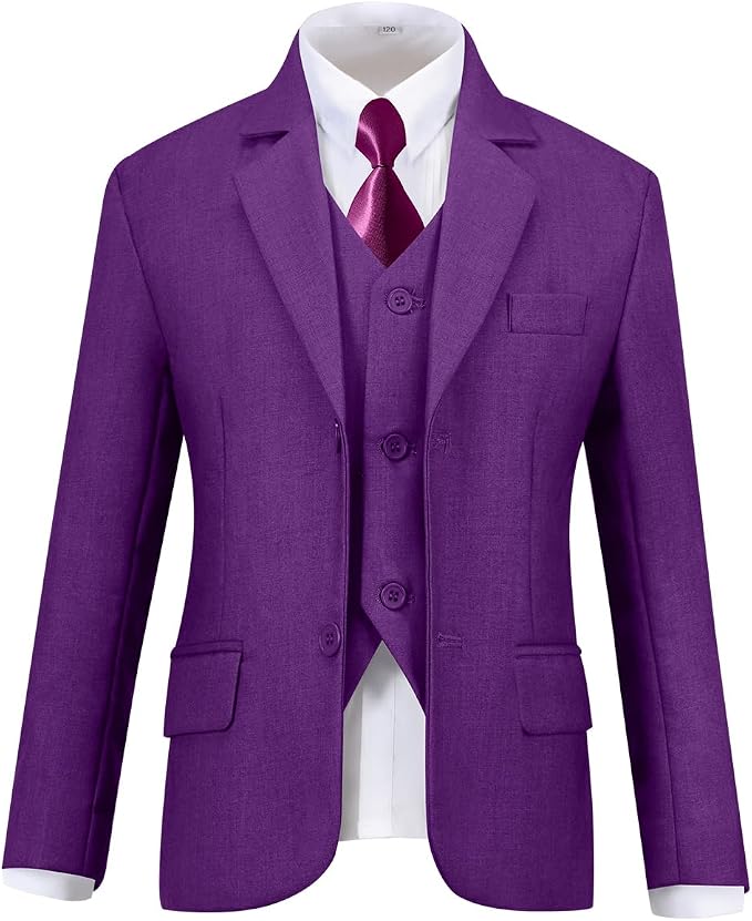 Visaccy Boys Suits Slim Fit Dress Clothes Ring Bearer Outfit - Image 3