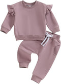 Fernvia Toddler Baby Girl Clothes 3 6 9 12 18 24 Months Fall Outfits Solid Long by Fernvia