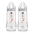 MAM Easy Active Baby Bottles 11oz, Fast Flow Skinsoft Silicone Nipple by MAMBabyUSA