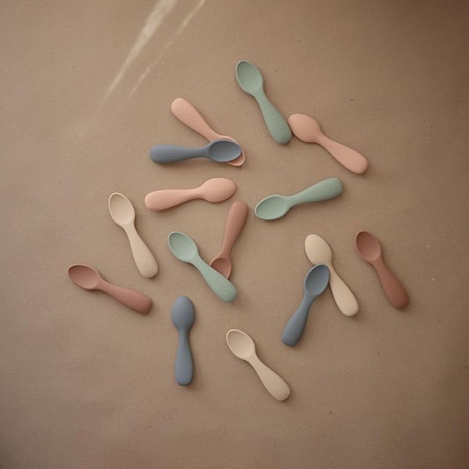 mushie Silicone Toddler Starter Spoons | 2 Pack - Image 2