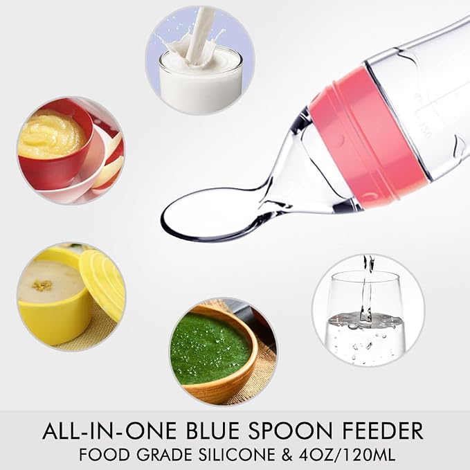 Matyz 2 PCS Silicone Baby Food Dispensing Spoon Squeeze Feeder - Image 4