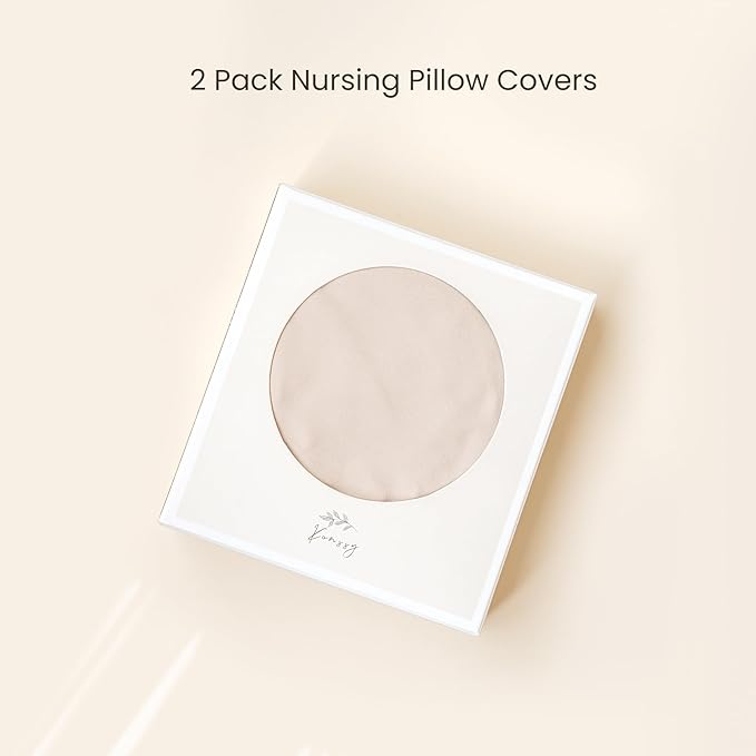 Konssy 2 Pack Nursing Pillow Covers, Stretchy and Soft Nursing Cover - Image 6