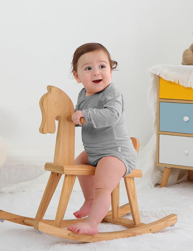 Jimonda Bamboo Baby Bodysuit Long Sleeve Infant Romper Soft Boy Girl Unisex - Image 3
