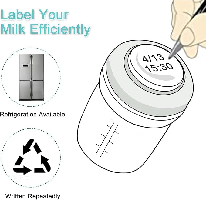 COMI Wide Neck Glass Breastmilk Collection n Storage Bottle, 6oz - Image 6