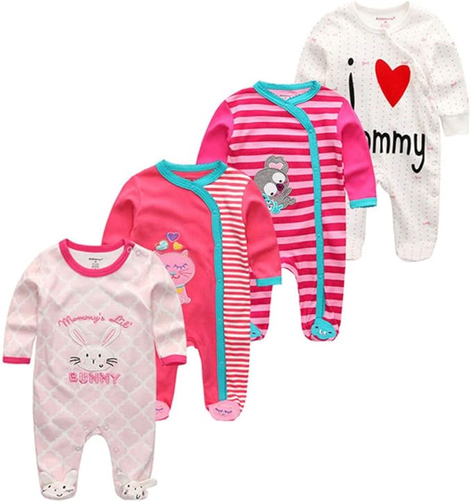 Kiddiezoom Baby and Toddler Boys'Snug Fit Footed One-Piece Romper Jumpsuit - Image 2