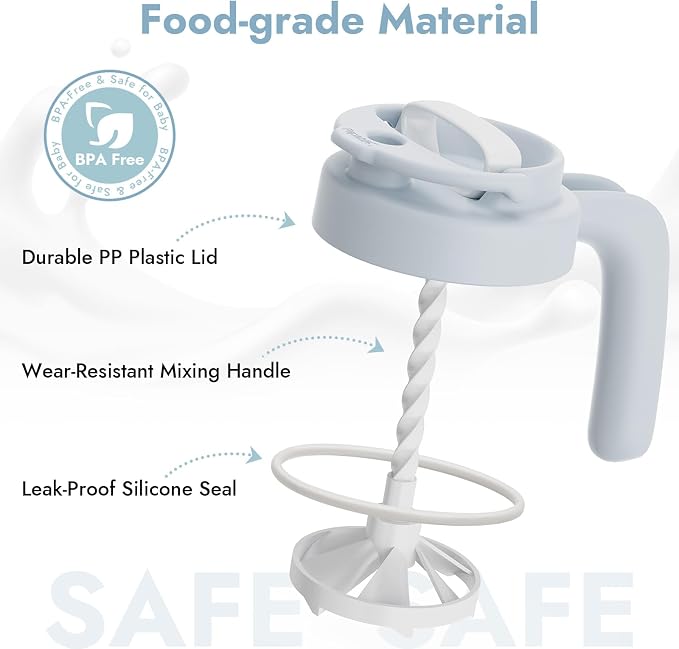 Papablic 32oz Formula Mixing Pitcher Lid, Breastmilk Pitcher Mixing Handle & - Image 6
