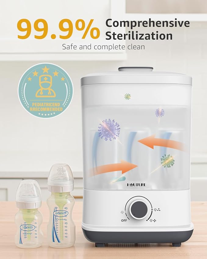 HAUTURE Bottle Sterilizer and Dryer, Esterilizador De Biberones, One-Dial - Image 2