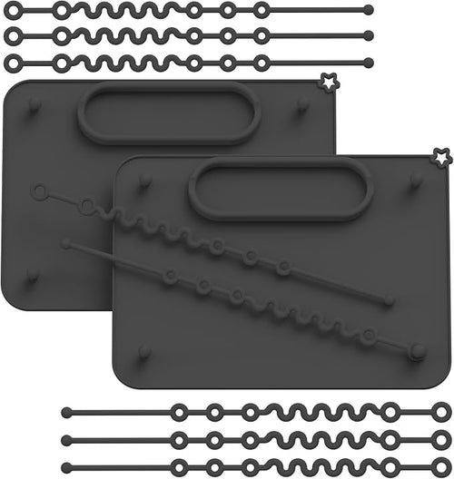 2 Pack Baby Silicone Mat, with Suction Base and 8 Stretchable Straps, Seposeve by Seposeve