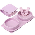Silicone Foldable Novelty Dinner Plates, Suction Plates by YAHAA