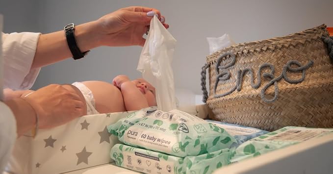 Pura Natural Sensitive Baby Wipes, 99% Water, Unscented & Hypoallergenic - Image 12
