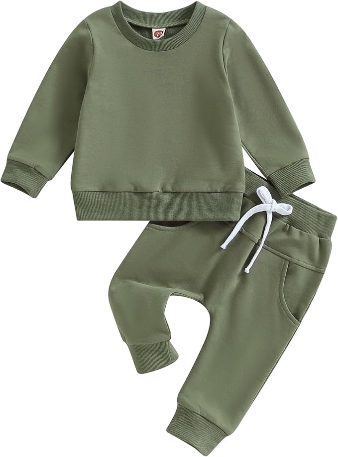Tiaham Baby Boy Clothes Girl Outfits Fashion Sweatshirt Sweat Pant Kids Toddler by Tiacham