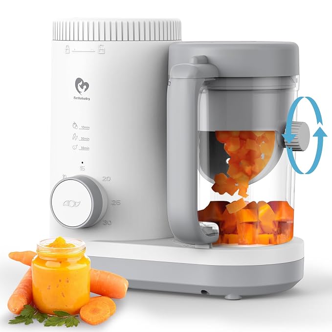 Baby Food Maker Bellababy Baby Food Processor, Puree Blender Steamer by BellababyMaternalEssentials