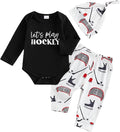 Baby Boy Hockey Outfit New Player in Town Long Sleeve Romper Long Pants Hat Set by Doqcey