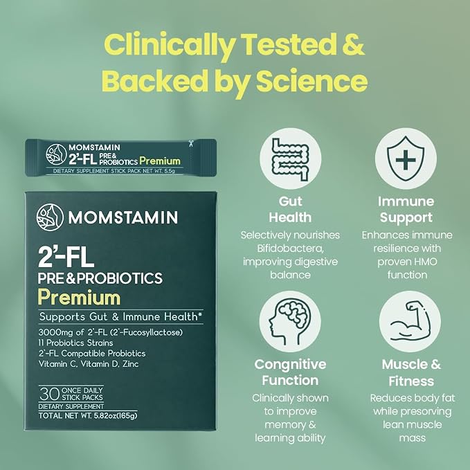 MOMSTAMIN Premium 3, 000mg Human Milk Oligosaccharide Prebiotic Probiotic - Image 4