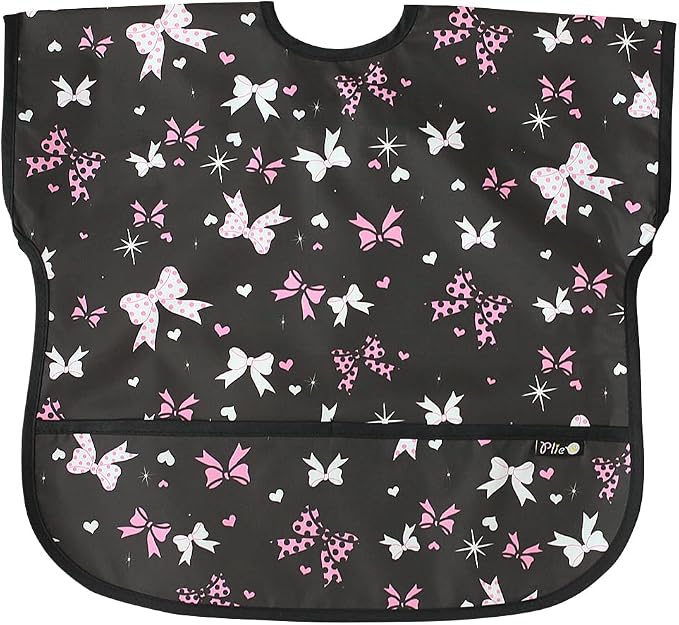 Short Sleeve Waterproof Bib for Toddlers – Feeding Apron for Mealtime, by Plie