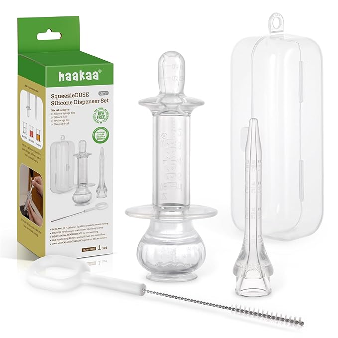 haakaa Baby Medicine Dispenser Set, Baby Essentials, Baby Medicine Syringe by haakaa