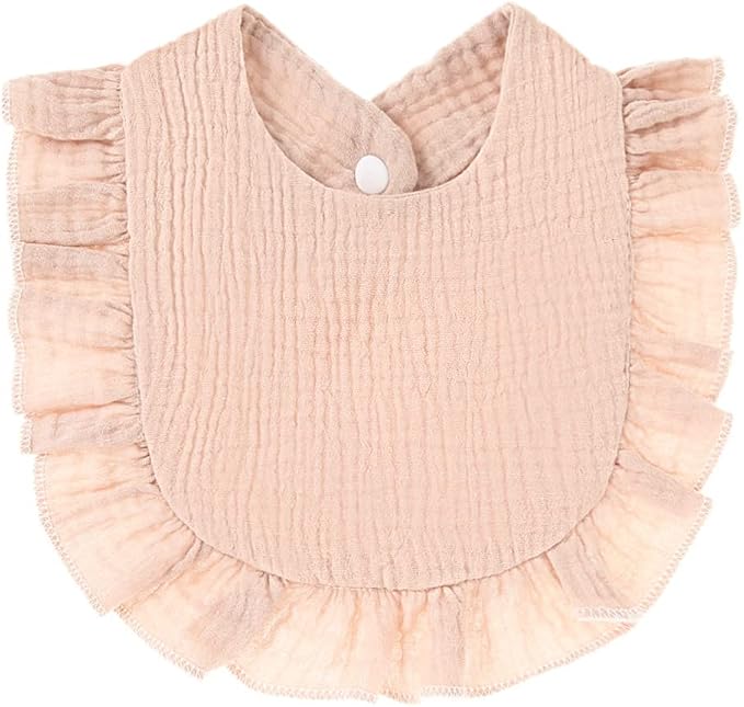 4 PACK Solid Muslin Baby Drool Bibs Set - Image 2