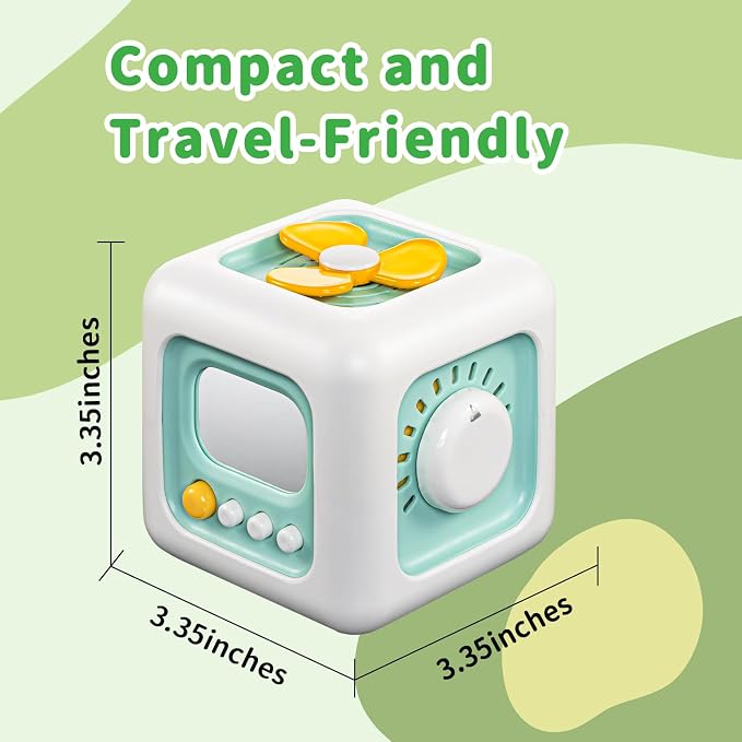 Busy Cube Toy, Sensory Toys for Toddlers 1-3, Baby Car Seat Toys 12-18 Months - Image 8