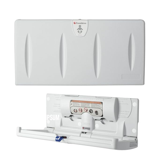 Foundations Classic Horizontal Baby Changing Station w/EZ Mount Backer Plate by FoundationsChildrensProducts