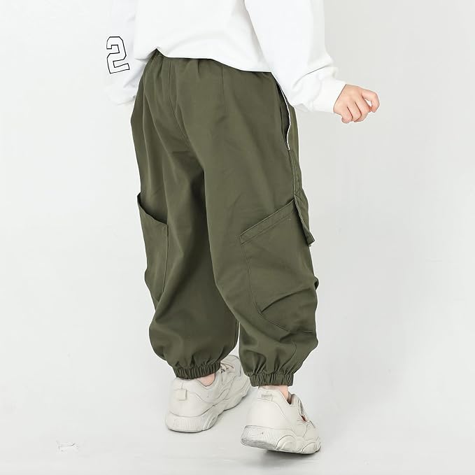 MINI PANDA Toddler Pants Boys& Girls, Relaxed Stretch Twill Toddler Casual Pants - Image 3