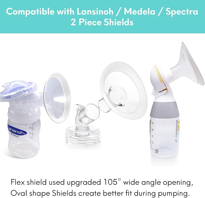 2 Count of 24mm Breast Pump Flanges Compatible - Image 5