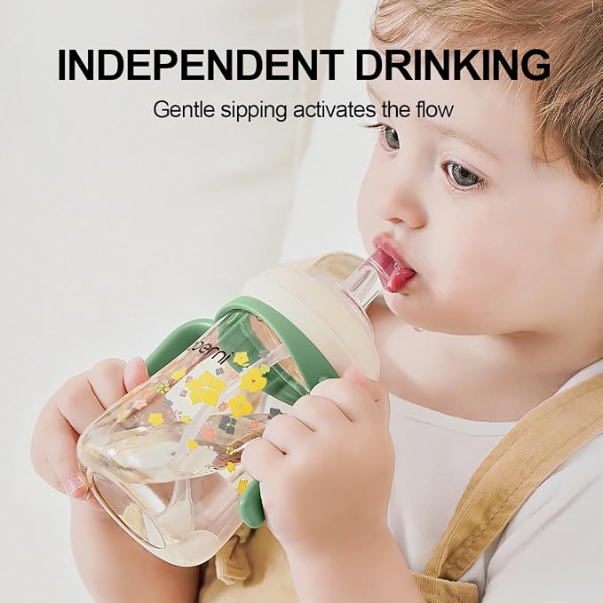 PPSU No Spill Sippy cups, Weighted Straw Toddler Water Bottle - Image 7