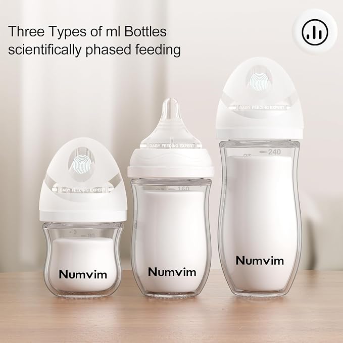 Natural Glass Baby Bottle for Breastfeeding Babies, Baby Essentials, Gentle - Image 2