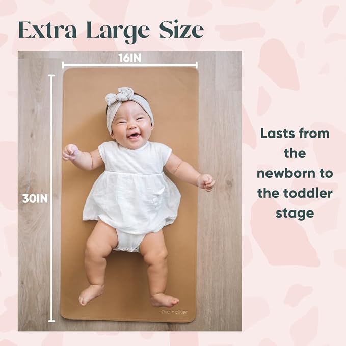 Ava + Oliver Vegan Leather Baby Changing Mat - Image 4