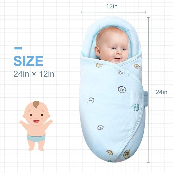 Premium Soft Cotton Baby Swaddle Blankets, Unisex Baby Blanket Wrap - Image 2