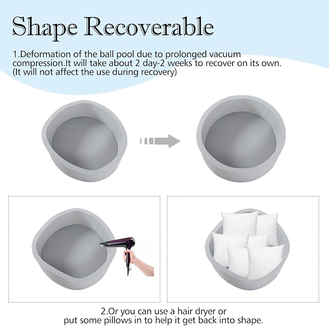 Foam Ball Pit, 47.2"x 13.8" Large Ball Pits - Image 4