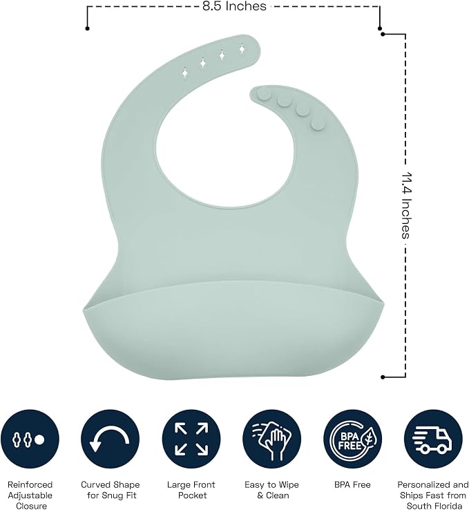 Personalized Silicone Bib and Spoon Set - Image 4