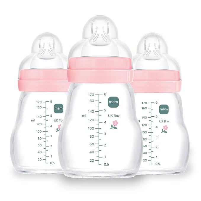 MAM Premium Glass Baby Bottles, Easy Switch Between Breast and Bottle, Feel by MAMBabyUSA