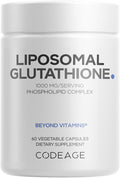 Codeage Liposomal Glutathione 1000 mg Supplement, High-Potency Reduced by Codeage