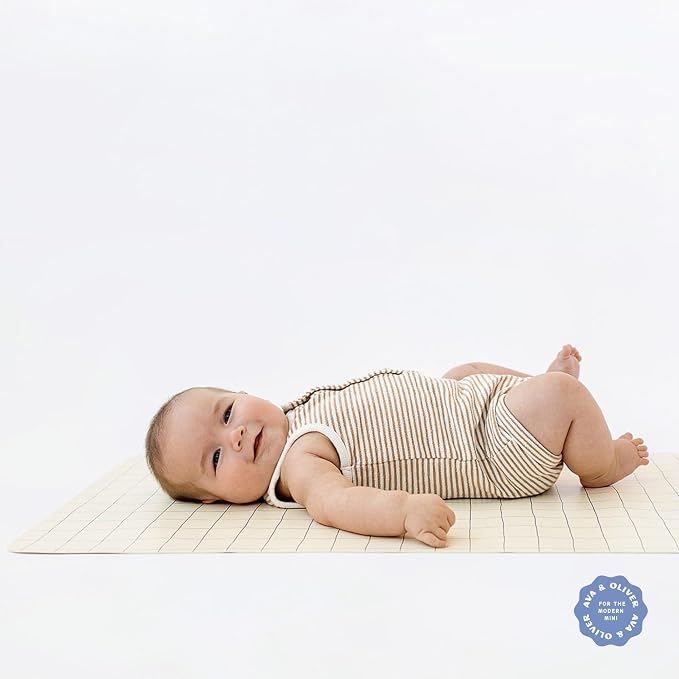 Ava + Oliver Vegan Leather Baby Changing Mat - Image 3
