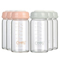 COMI Wide Neck Glass Breastmilk Collection n Storage Bottle, 6 Packs, 8oz by COMI