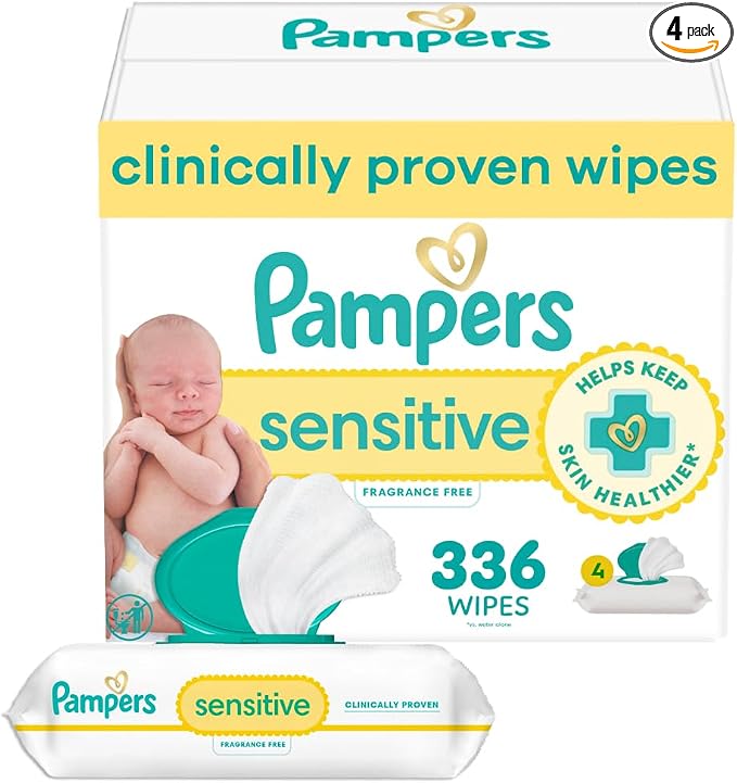 Pampers Baby Wipes, Water Based Wipe, Clinically Proven, Hypoallergenic by Pampers