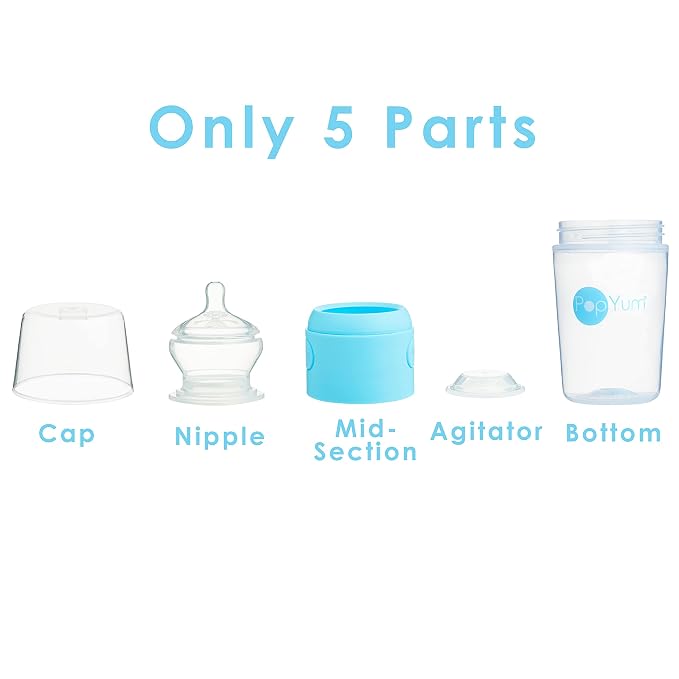 PopYum Blue Formula Making Baby Bottle Starter Set, 2X 5oz Bottles - Image 6