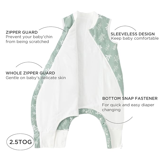 Duomiaomiao 2.5 TOG Toddler Sleep Sack 24-36 Months 100% Cotton Winter Side - Image 2