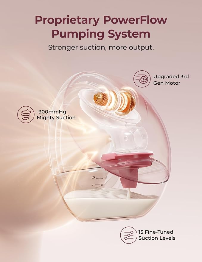 Momcozy Breast Pump Hands Free Upgraded Mobile Flow | M9, App Discreet Control - Image 2