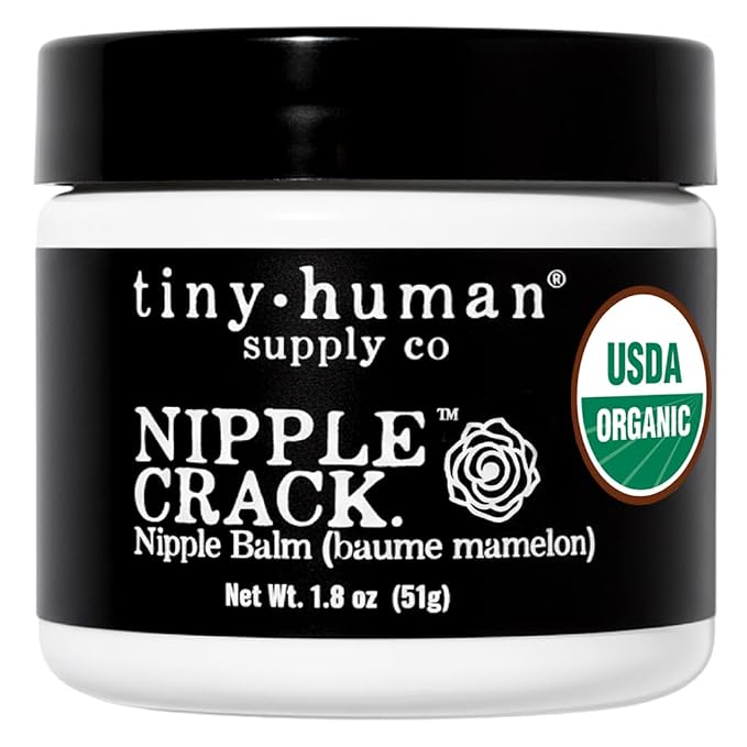 Organic Nipple Cream, Nipple Crack Lanolin Free Nipple Butter, Balm by TinyHumanSupplyCo