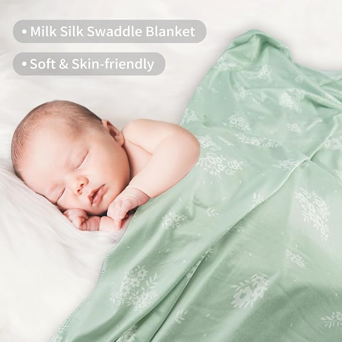 Jersey Swaddle Blanket, Ultra Soft Stretchy Receiving Blanket, Newborn Swaddle - Image 5