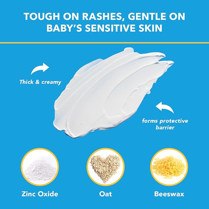 Triple Paste Diaper Rash Cream for Baby - 3 oz Tube - Zinc Oxide Ointment Treats - Image 4